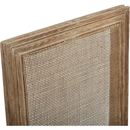 Linen and Oak Caned Back Side Chair Set of 2 - LOOMLAN - Furniture Classics - Dining Chairs