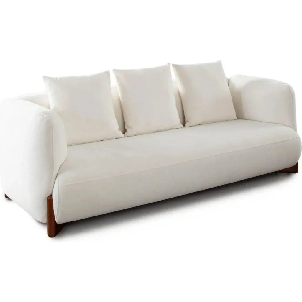 Link Elite Ivory Fabric and Wood Sofa - LOOMLAN - Diamond Sofa - Sofas & Loveseats