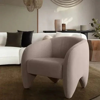 Link Mink Performance Velvet Accent Chair - LOOMLAN - Diamond Sofa - Club Chairs