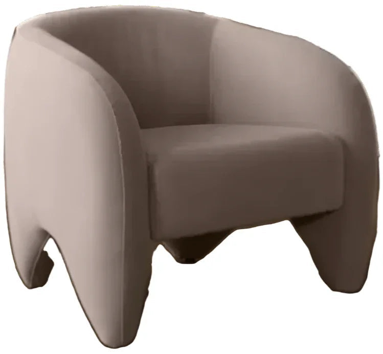 Link Mink Performance Velvet Accent Chair - LOOMLAN - Diamond Sofa - Club Chairs