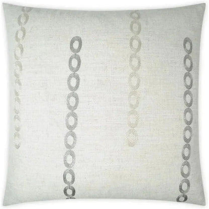Links Silver White Large Throw Pillow Insert - LOOMLAN - D.V. Kap - Throw Pillows