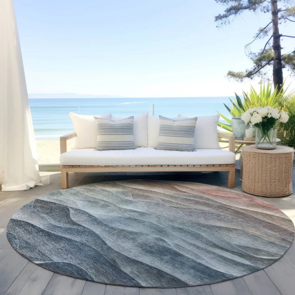 Linover Teal Washable Indoor - Outdoor Rug - LOOMLAN - LOOMLAN Rugs - Outdoor Rugs