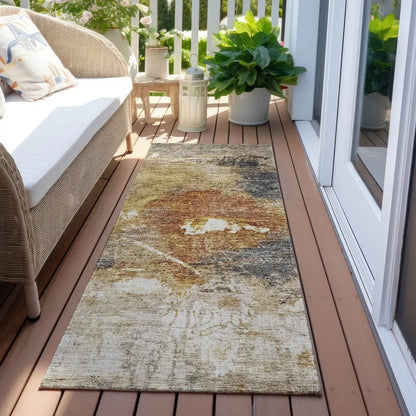 Linta Brown Washable Indoor - Outdoor Rug - LOOMLAN - LOOMLAN Rugs - Outdoor Rugs