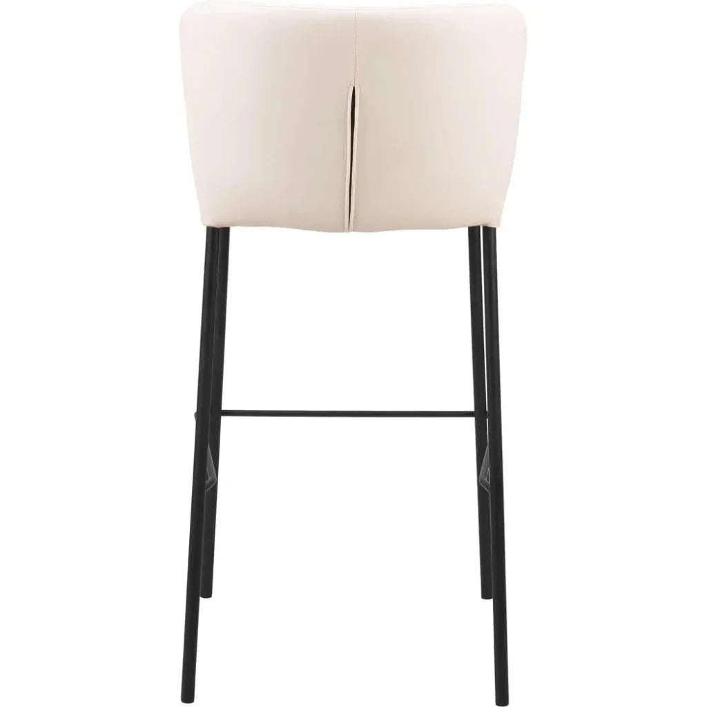 Linz Barstool (Set of 2) Cream - LOOMLAN - Zuo Modern - Bar Stools
