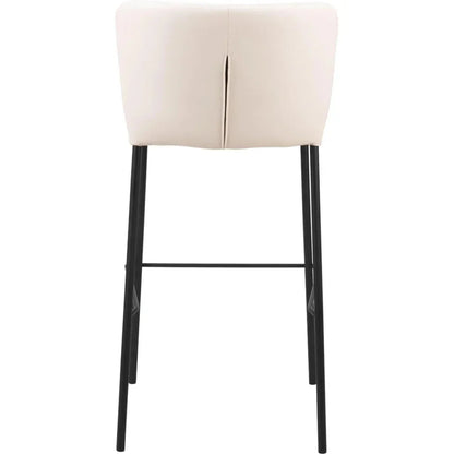 Linz Barstool (Set of 2) Cream - LOOMLAN - Zuo Modern - Bar Stools