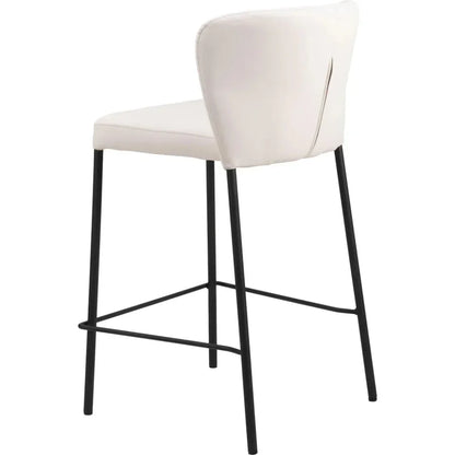 Linz Counter Stool (Set of 2) Cream - LOOMLAN - Zuo Modern - Counter Stools
