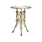 Lion In The Library Brass Framed Side Table - LOOMLAN - Wildwood - Side Tables