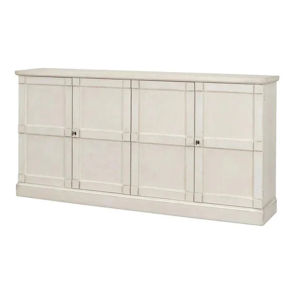 Lionisio Buffet 75" Stucco with Wood Doors - LOOMLAN - Sarreid - Sideboards