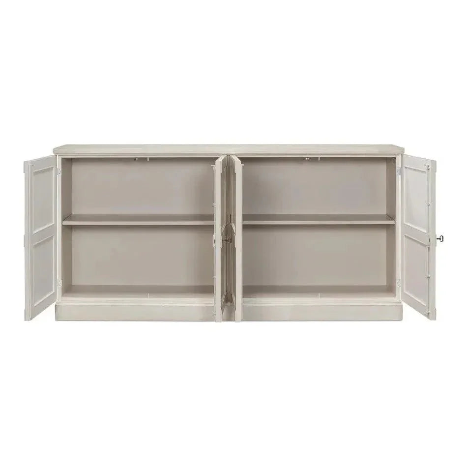 Lionisio Buffet 75" Stucco with Wood Doors - LOOMLAN - Sarreid - Sideboards