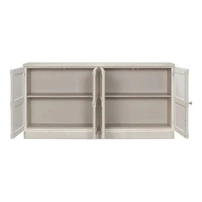 Lionisio Buffet 75" Stucco with Wood Doors - LOOMLAN - Sarreid - Sideboards