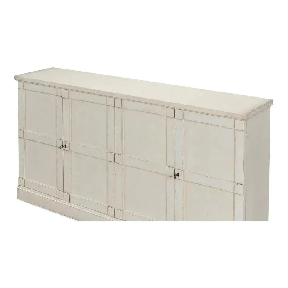 Lionisio Buffet 75" Stucco with Wood Doors - LOOMLAN - Sarreid - Sideboards