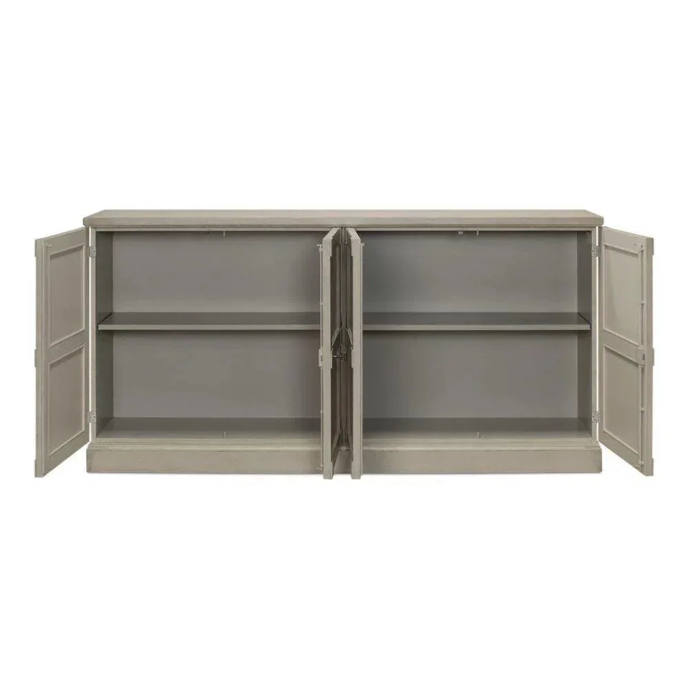 Lionisio Buffet 75" Wash Gray Wood Doors - LOOMLAN - Sarreid - Sideboards