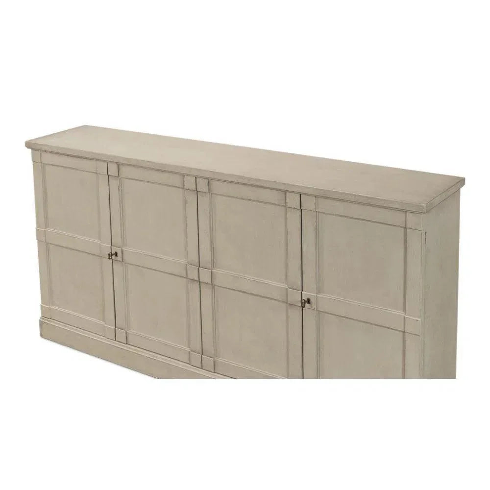 Lionisio Buffet 75" Wash Gray Wood Doors - LOOMLAN - Sarreid - Sideboards