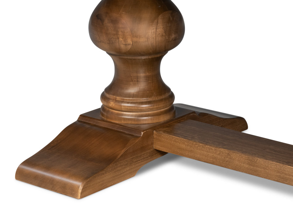 Lionisio Trestle Rectangular Dining Table-Dining Tables-Sarreid-LOOMLAN