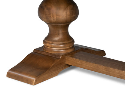 Lionisio Trestle Rectangular Dining Table-Dining Tables-Sarreid-LOOMLAN