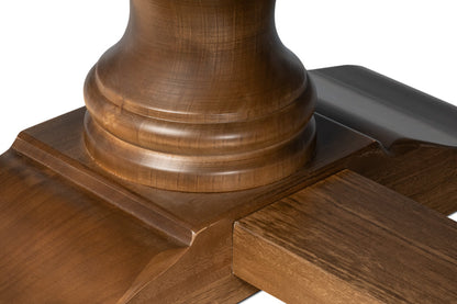 Lionisio Trestle Rectangular Dining Table-Dining Tables-Sarreid-LOOMLAN