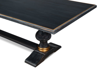 Lionisio Trestle Rectangular Dining Table-Dining Tables-Sarreid-LOOMLAN