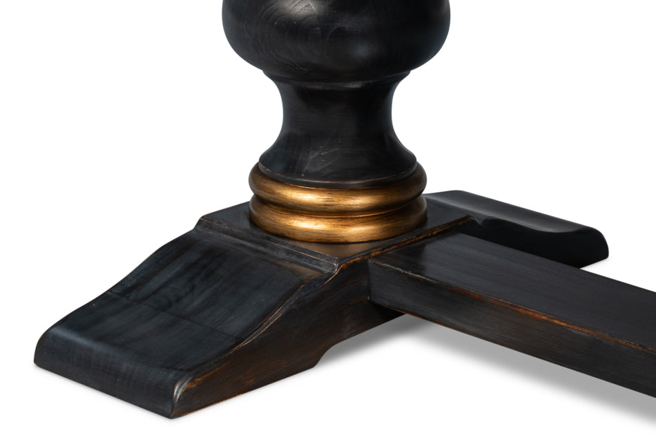 Lionisio Trestle Rectangular Dining Table-Dining Tables-Sarreid-LOOMLAN