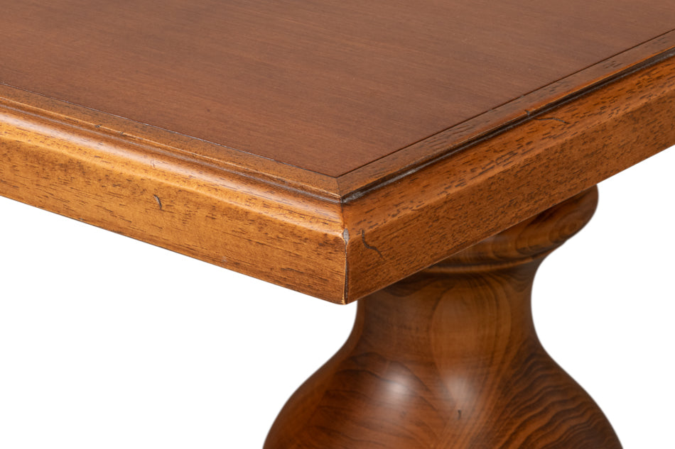 Lionisio Trestle Wood Dining Table-Dining Tables-Sarreid-LOOMLAN