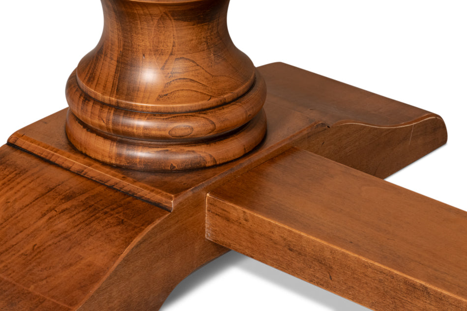 Lionisio Trestle Wood Dining Table-Dining Tables-Sarreid-LOOMLAN