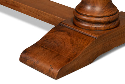 Lionisio Trestle Wood Dining Table-Dining Tables-Sarreid-LOOMLAN