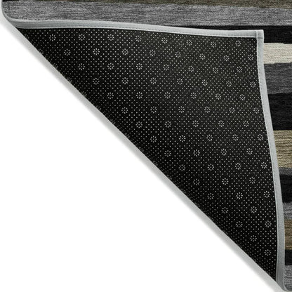 Liora Black Washable Indoor-Outdoor Rug-Outdoor Rugs-LOOMLAN Rugs-LOOMLAN