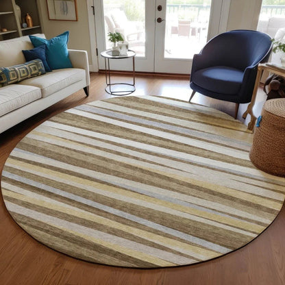 Liora Brown Washable Indoor-Outdoor Rug-Outdoor Rugs-LOOMLAN Rugs-LOOMLAN
