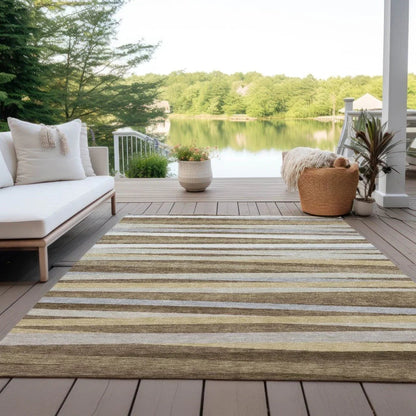 Liora Brown Washable Indoor-Outdoor Rug-Outdoor Rugs-LOOMLAN Rugs-LOOMLAN