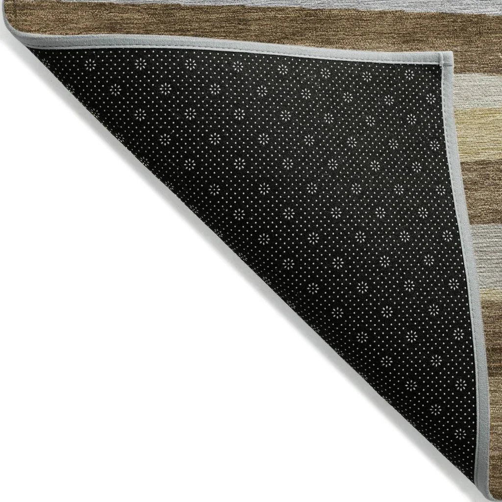 Liora Brown Washable Indoor-Outdoor Rug-Outdoor Rugs-LOOMLAN Rugs-LOOMLAN