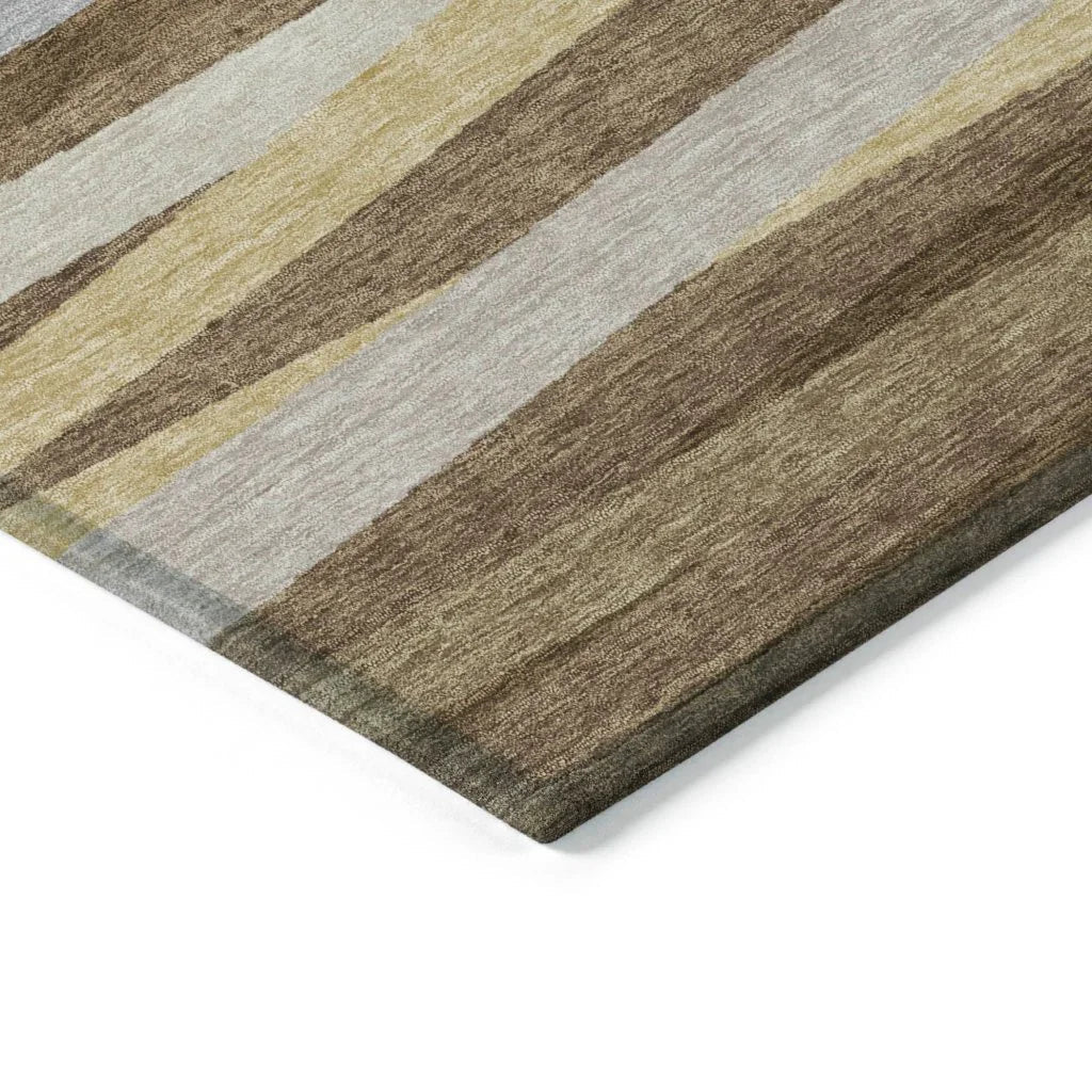 Liora Brown Washable Indoor-Outdoor Rug-Outdoor Rugs-LOOMLAN Rugs-LOOMLAN