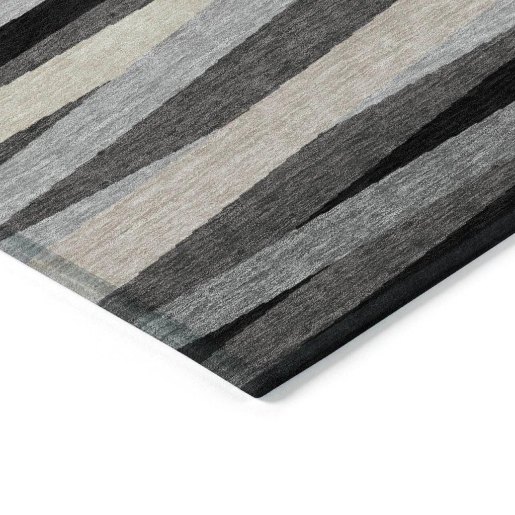 Liora Gray Washable Indoor-Outdoor Rug-Outdoor Rugs-LOOMLAN Rugs-LOOMLAN
