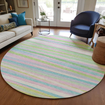 Liora Green Washable Indoor-Outdoor Rug-Outdoor Rugs-LOOMLAN Rugs-LOOMLAN