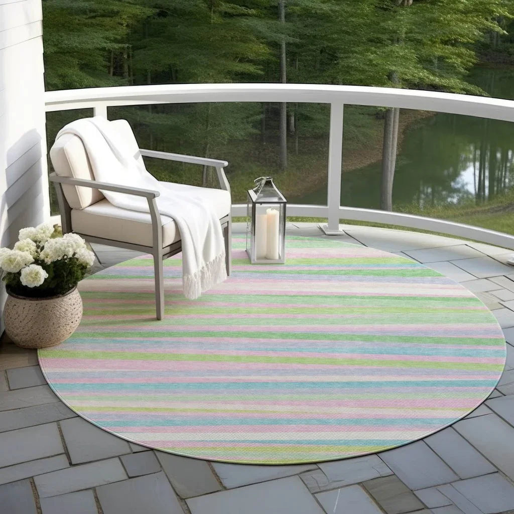 Liora Green Washable Indoor-Outdoor Rug-Outdoor Rugs-LOOMLAN Rugs-LOOMLAN