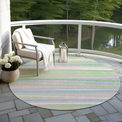 Liora Green Washable Indoor-Outdoor Rug-Outdoor Rugs-LOOMLAN Rugs-LOOMLAN