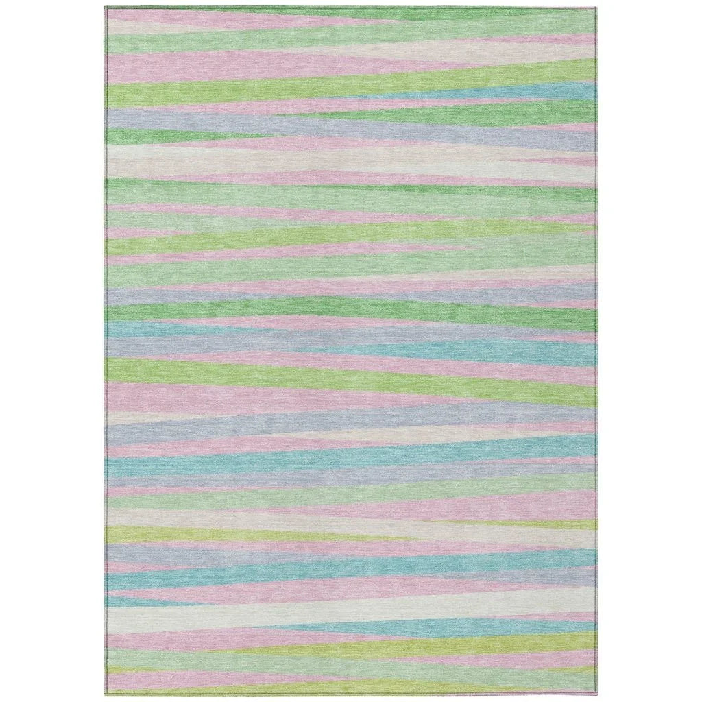 Liora Green Washable Indoor-Outdoor Rug-Outdoor Rugs-LOOMLAN Rugs-2'6" x 3'10"-LOOMLAN