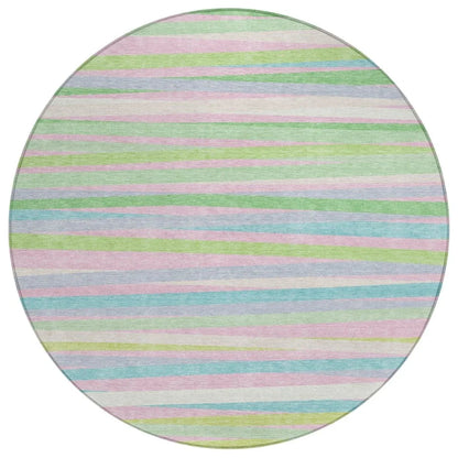 Liora Green Washable Indoor-Outdoor Rug-Outdoor Rugs-LOOMLAN Rugs-8' x 8'-LOOMLAN