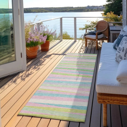 Liora Green Washable Indoor-Outdoor Rug-Outdoor Rugs-LOOMLAN Rugs-LOOMLAN