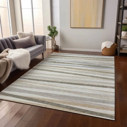 Liora Ivory Washable Indoor-Outdoor Rug-Outdoor Rugs-LOOMLAN Rugs-LOOMLAN