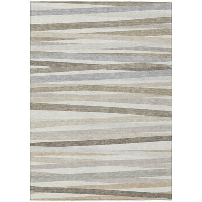 Liora Ivory Washable Indoor-Outdoor Rug-Outdoor Rugs-LOOMLAN Rugs-2'6" x 3'10"-LOOMLAN