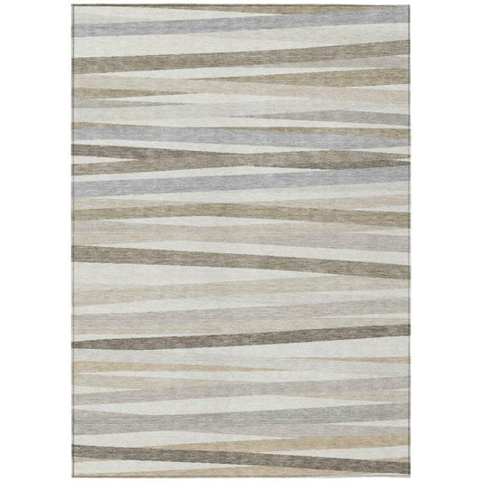 Liora Ivory Washable Indoor-Outdoor Rug-Outdoor Rugs-LOOMLAN Rugs-2'6" x 3'10"-LOOMLAN