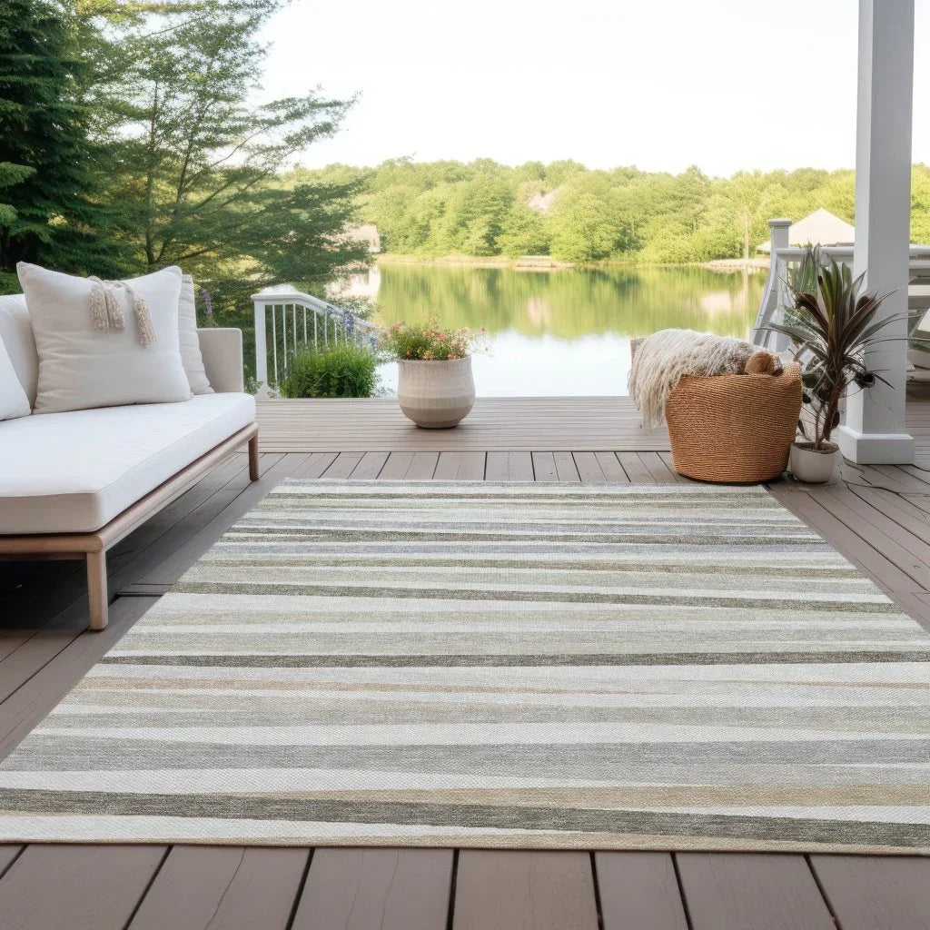 Liora Ivory Washable Indoor-Outdoor Rug-Outdoor Rugs-LOOMLAN Rugs-LOOMLAN