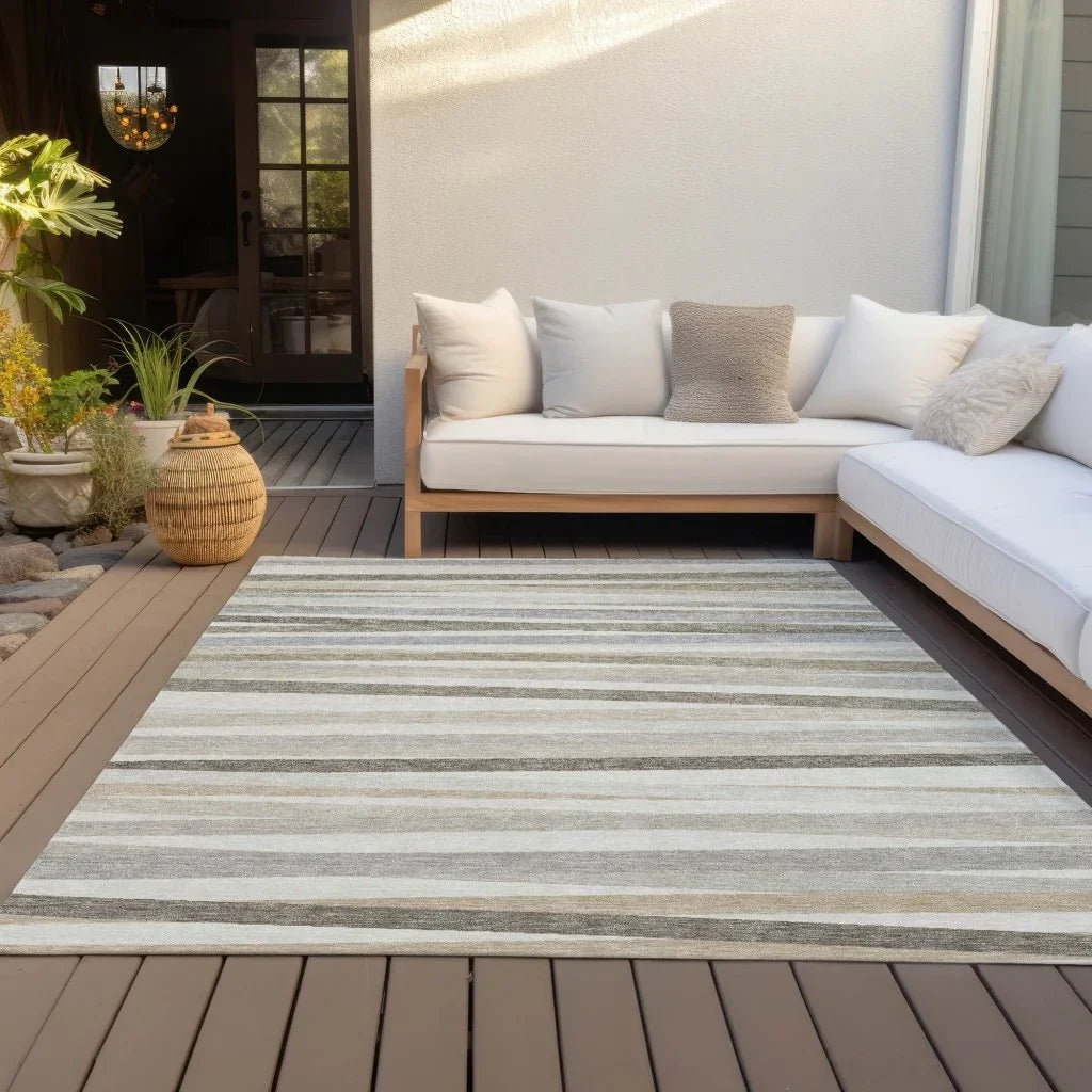 Liora Ivory Washable Indoor-Outdoor Rug-Outdoor Rugs-LOOMLAN Rugs-LOOMLAN