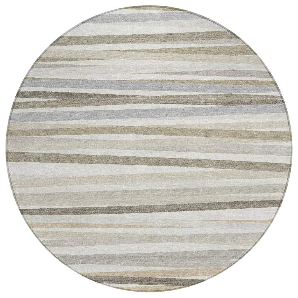 Liora Ivory Washable Indoor-Outdoor Rug-Outdoor Rugs-LOOMLAN Rugs-8' x 8'-LOOMLAN