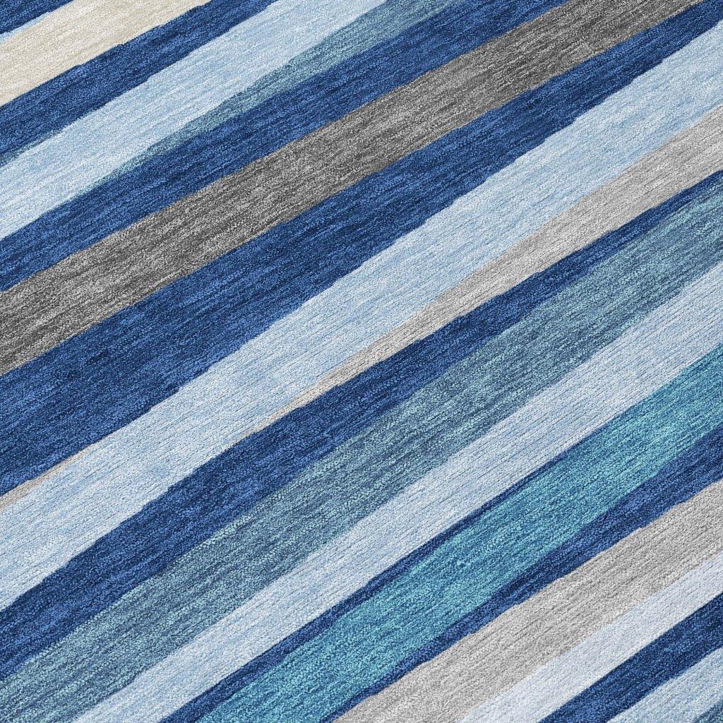 Liora Navy Washable Indoor-Outdoor Rug-Outdoor Rugs-LOOMLAN Rugs-LOOMLAN