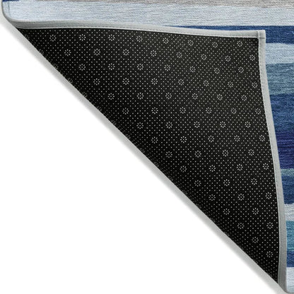 Liora Navy Washable Indoor-Outdoor Rug-Outdoor Rugs-LOOMLAN Rugs-LOOMLAN