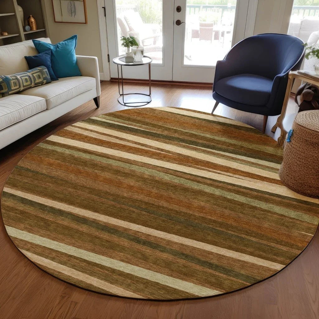 Liora Orange Washable Indoor-Outdoor Rug-Outdoor Rugs-LOOMLAN Rugs-LOOMLAN