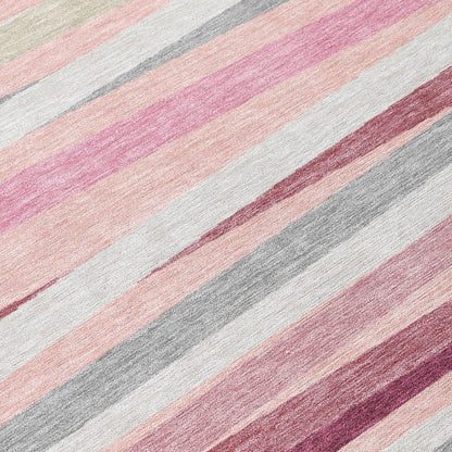 Liora Pink Washable Indoor-Outdoor Rug-Outdoor Rugs-LOOMLAN Rugs-LOOMLAN