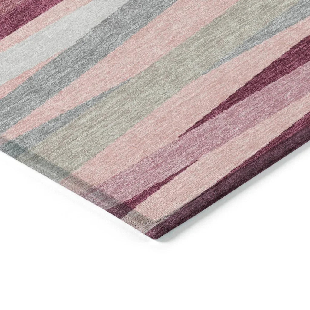 Liora Pink Washable Indoor-Outdoor Rug-Outdoor Rugs-LOOMLAN Rugs-LOOMLAN