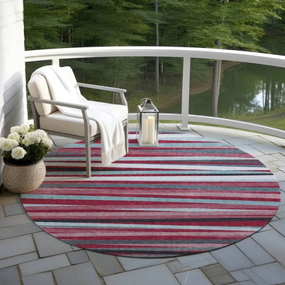 Liora Red Washable Indoor-Outdoor Rug-Outdoor Rugs-LOOMLAN Rugs-LOOMLAN