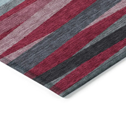 Liora Red Washable Indoor-Outdoor Rug-Outdoor Rugs-LOOMLAN Rugs-LOOMLAN